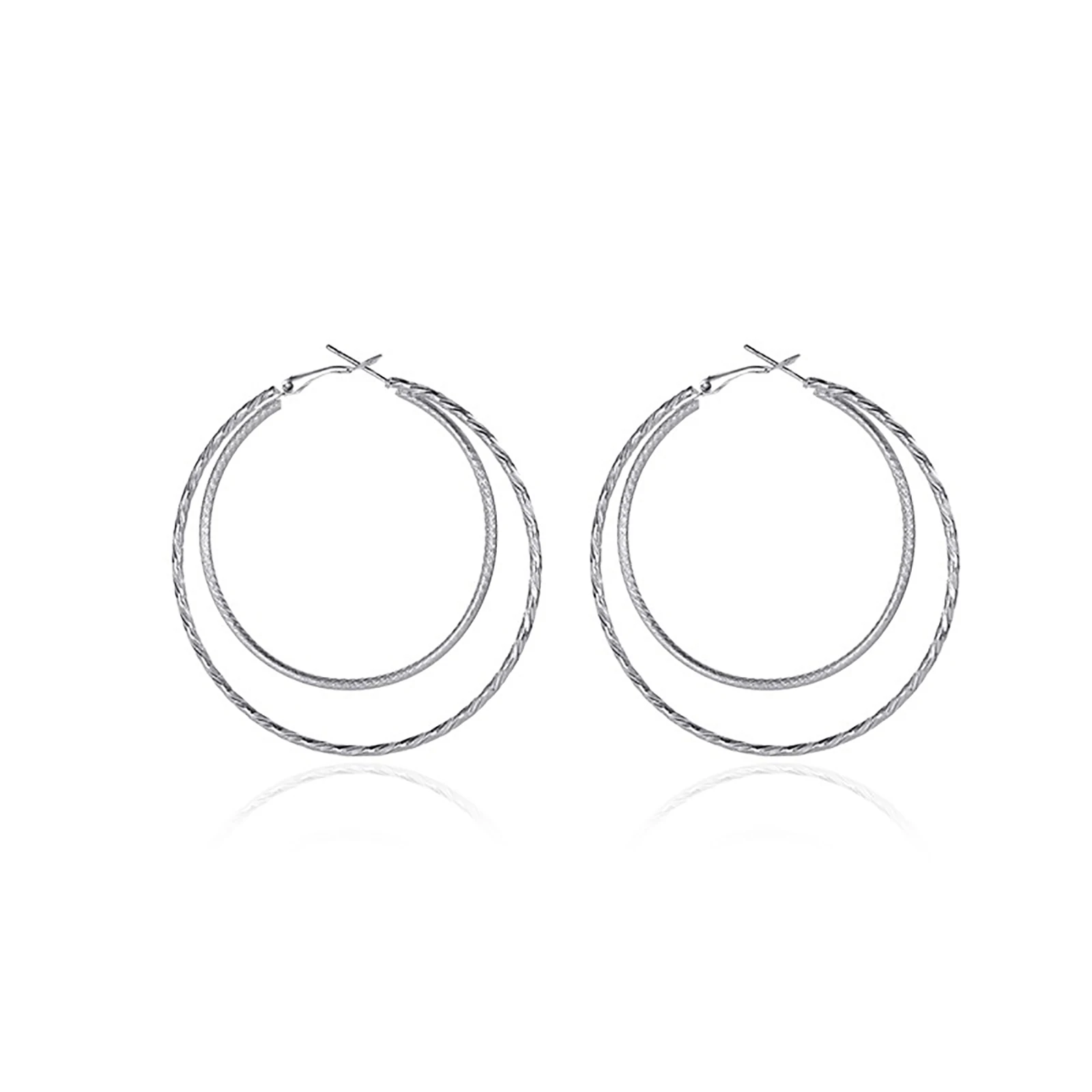 DoreenBeads 1PC Concise Silver Color Hoop Earrings For Women Double Circle For Wedding Party Club Simple Statement Jewelry Gift
DoreenBeads 1PC Concise Silver Color Hoop Earrings For Women Double Circle For Wedding Party Club Simple Statement Jewelry Gift