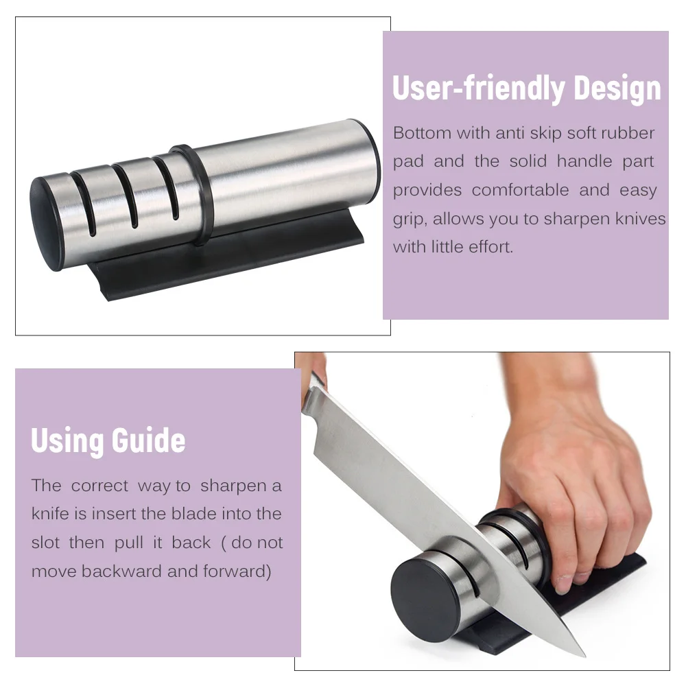 Knife Sharpener Ceramic Diamond Tungsten 3-stage Fine Medium Coarse Combination Sharpening Tool to Repair Sharpen Polish Blade 
Knife Sharpener Ceramic Diamond Tungsten 3-stage Fine Medium Coarse Combination Sharpening Tool to Repair Sharpen Polish Blade