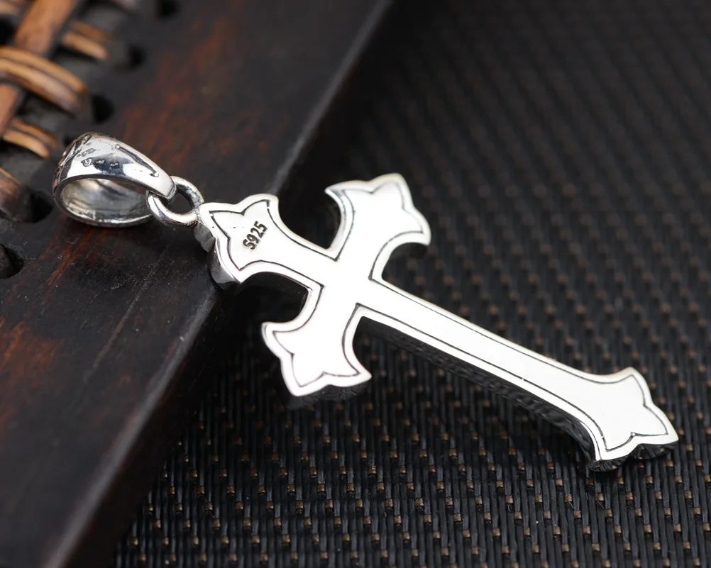 925 Sterling Silver Jesus Christ Cross Pendant For Men Vintage Hollow Pattern Design Fine Jewelry Mens Accessories
925 Sterling Silver Jesus Christ Cross Pendant For Men Vintage Hollow Pattern Design Fine Jewelry Mens Accessories