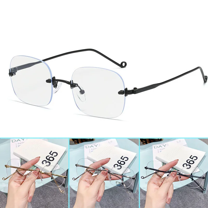 Blue Light Blocking Glasses Anti Eye Strain Rimless Fashion Glasses For Reading Play Computer FS99
Blue Light Blocking Glasses Anti Eye Strain Rimless Fashion Glasses For Reading Play Computer FS99