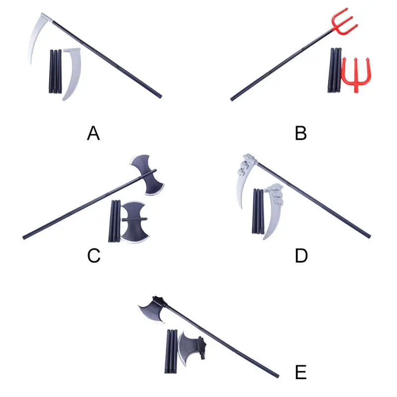 Halloween Decoration Plastic Weapon Props Trigeminal Death Sickle Open Mountain Axe Props Children Toy Cosplay Double-sided Axe
Halloween Decoration Plastic Weapon Props Trigeminal Death Sickle Open Mountain Axe Props Children Toy Cosplay Double-sided Axe