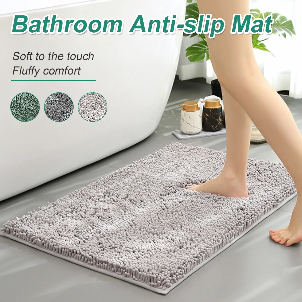 Chenille Bathroom Mat Soft Shaggy Non-Slip Super Water Absorption Bath Rug Carpet for Bathroom Bedroom Hallway Entrance 40*60 cm
Chenille Bathroom Mat Soft Shaggy Non-Slip Super Water Absorption Bath Rug Carpet for Bathroom Bedroom Hallway Entrance 40*60 cm
