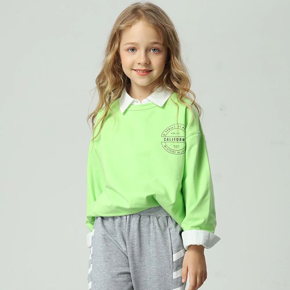 Girls'Green с длинным рукавом, Cuhk, костюм в европейском и американском стиле, мода для девочек, Childt Толстовка Футболка с буквенным принтом с кругл...
Girls'Green с длинным рукавом, Cuhk, костюм в европейском и американском стиле, мода для девочек, Childt Толстовка Футболка с буквенным принтом с кругл...