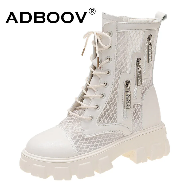ADBOOV Woman Big Mesh Boots Zipper Design High Top Shoes Women 5cm Thick Sole Breathable Boots
ADBOOV Woman Big Mesh Boots Zipper Design High Top Shoes Women 5cm Thick Sole Breathable Boots