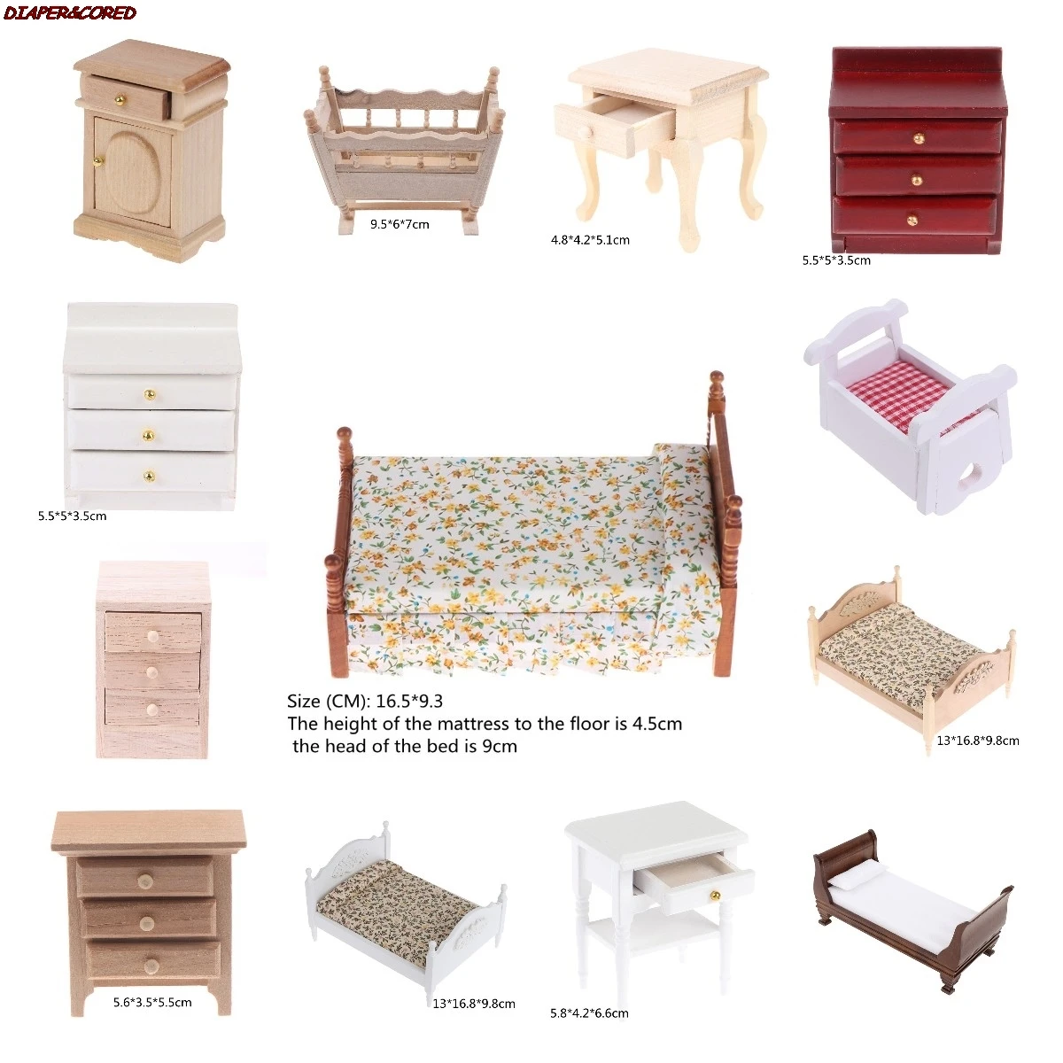 1:12 Wood Dollhouse Miniature Drawer Bed Furniture Model Two Layers Wood for Dolls Bedroom Acc Model Toy Children Toy
1:12 Wood Dollhouse Miniature Drawer Bed Furniture Model Two Layers Wood for Dolls Bedroom Acc Model Toy Children Toy