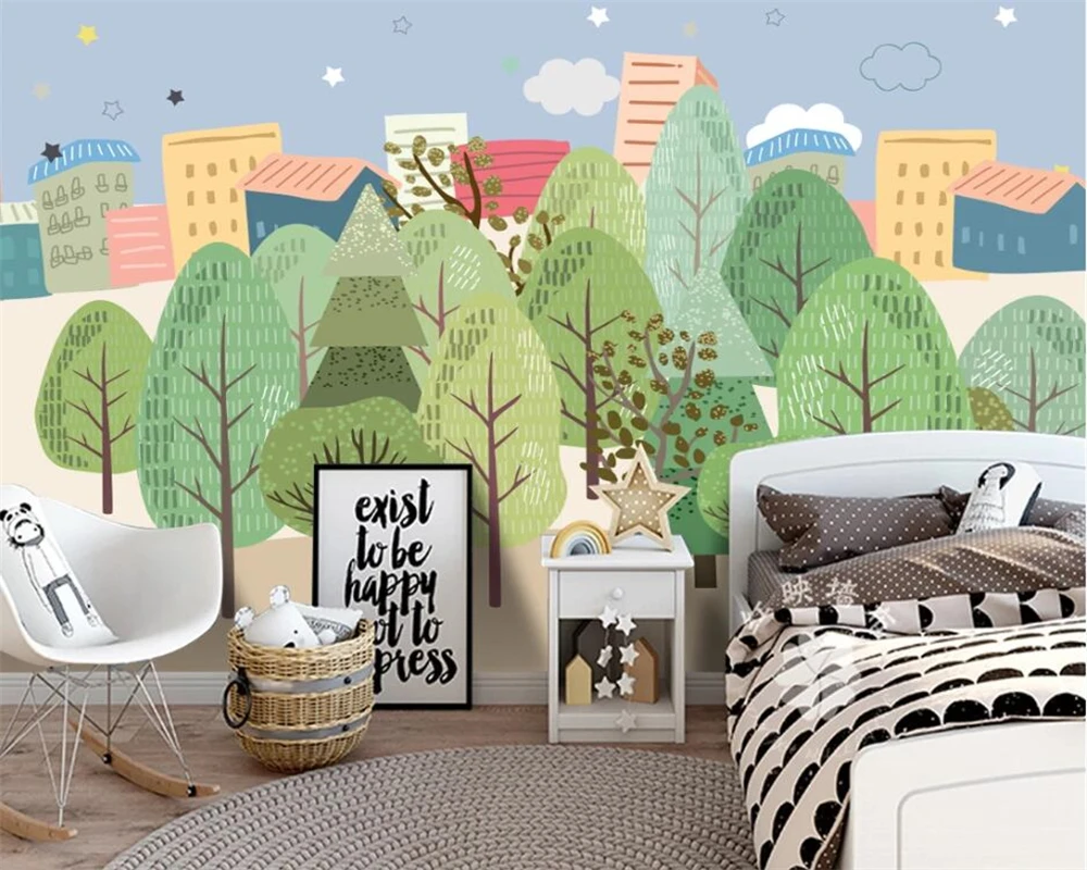 beibehang Custom modern nordic hand-painted cartoon rural forest simple strokes children's room wallpaper wall papers home decor
beibehang Custom modern nordic hand-painted cartoon rural forest simple strokes children's room wallpaper wall papers home decor