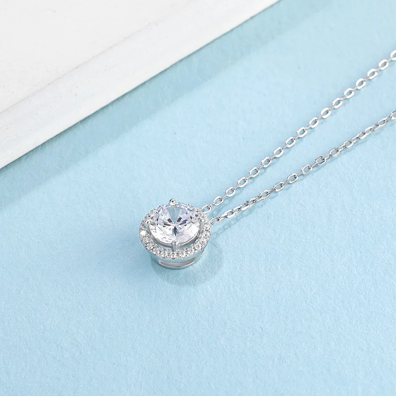 Wong Rain Luxury 925 Sterling Silver Round Cut Created Moissanite Gemstone 1Ct White Gold Pendant Necklace Wedding Fine Jewelry
Wong Rain Luxury 925 Sterling Silver Round Cut Created Moissanite Gemstone 1Ct White Gold Pendant Necklace Wedding Fine Jewelry