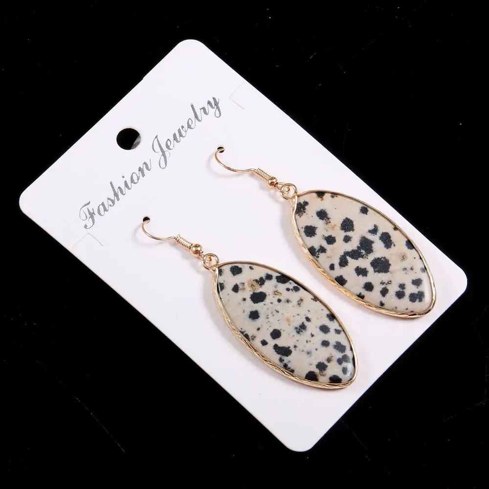 Exquisite Handmade Drop Earrings for Women Natural Stone Dalmatian Jaspers Pink Quartz Earring Gift Size 20x45mm Wholesale
Exquisite Handmade Drop Earrings for Women Natural Stone Dalmatian Jaspers Pink Quartz Earring Gift Size 20x45mm Wholesale