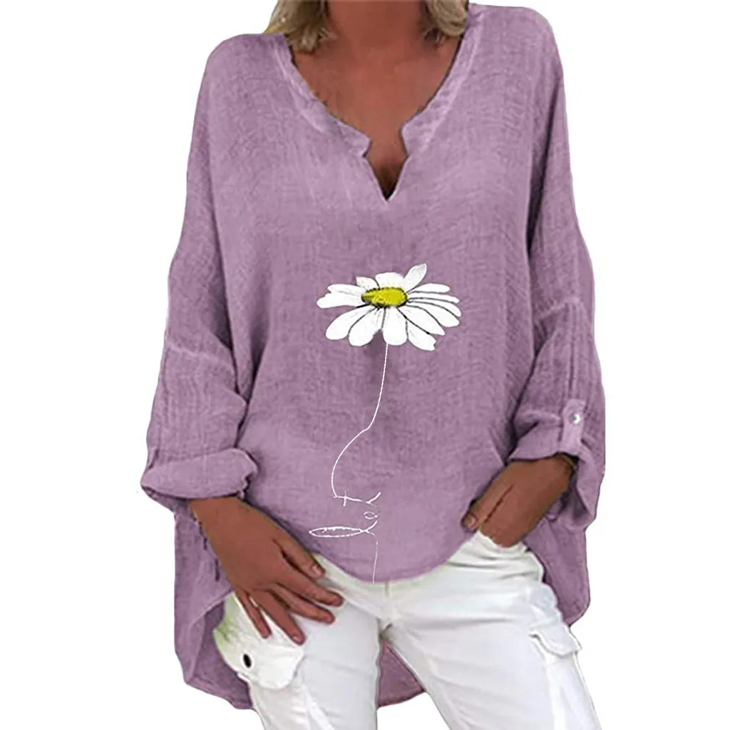 Daisy Print Shirt Women Plus Size Blouses Shirts Women Casual Long Sleeve Print Loose V-neck Shirt Blouse Summer Blouse Tops
Daisy Print Shirt Women Plus Size Blouses Shirts Women Casual Long Sleeve Print Loose V-neck Shirt Blouse Summer Blouse Tops