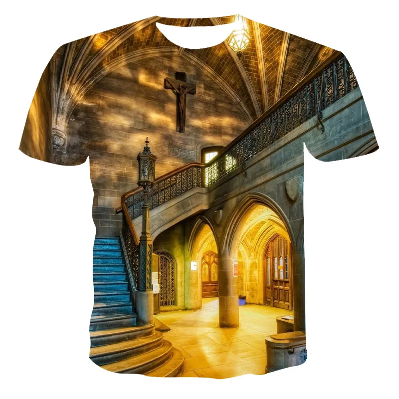 2021 Summer 3D Men's T-shirt House Construction Printing T-shirt Retro Loose T-shirt
2021 Summer 3D Men's T-shirt House Construction Printing T-shirt Retro Loose T-shirt