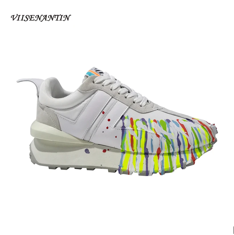 New Round Head Cowhide Hand-painted Graffiti Cross-lace Waterproof Platform Platform Platform Old Shoes Casual Sneakers
New Round Head Cowhide Hand-painted Graffiti Cross-lace Waterproof Platform Platform Platform Old Shoes Casual Sneakers