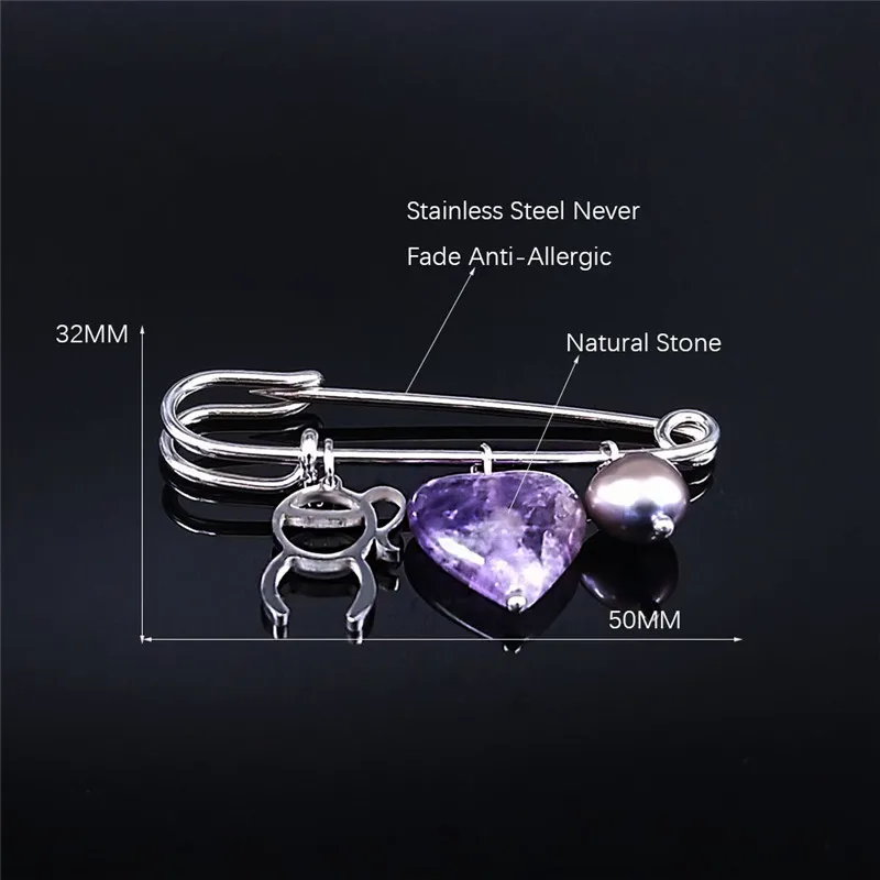2021 Love Girl Purple Crystal Heart Stainless Steel Freshwater Pearls Silver Color Pin Badge Women/Men Jewelry broches X9001S01
2021 Love Girl Purple Crystal Heart Stainless Steel Freshwater Pearls Silver Color Pin Badge Women/Men Jewelry broches X9001S01