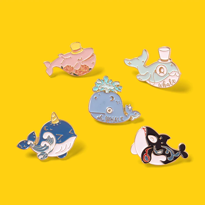 Whale Shark Enamel Pins Marine Animals Hat Glasses Spray Water Custom Brooches Accessories Backpack Badge Gift for Ocean lover
Whale Shark Enamel Pins Marine Animals Hat Glasses Spray Water Custom Brooches Accessories Backpack Badge Gift for Ocean lover