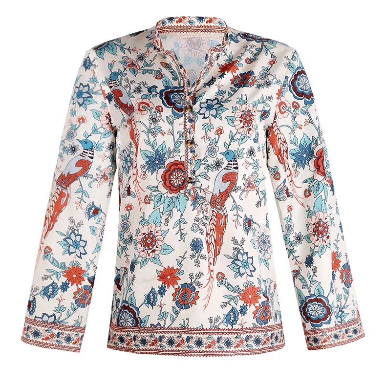 Women Blouses Long Sleeve Spring Fall Tops Clothes for Woman Fashion Flower Peacock Print Pattern Female Plus Size Shirts
Women Blouses Long Sleeve Spring Fall Tops Clothes for Woman Fashion Flower Peacock Print Pattern Female Plus Size Shirts