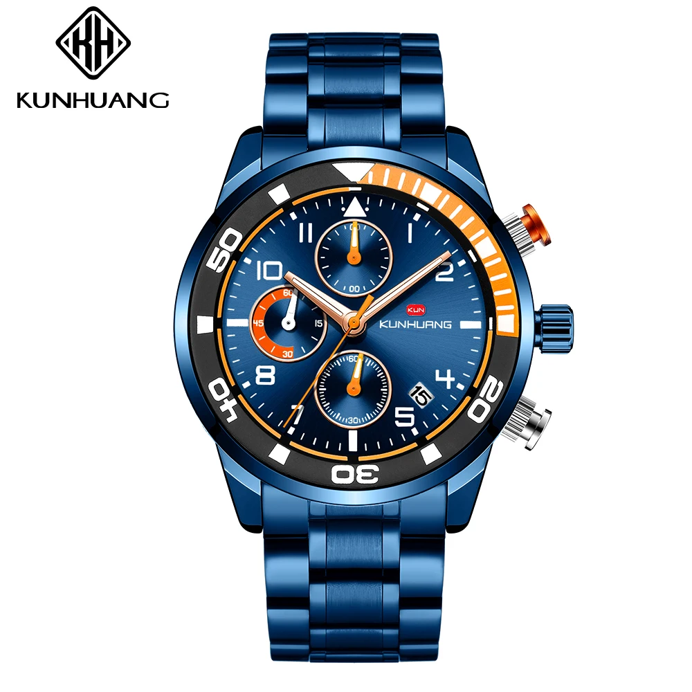 KUNHUANG 2020 Hot Sell Luxury Men Watch Practical Luminous Hands Calendar Timer Waterproof Quartz Wristwatch Montre Homme 1011
KUNHUANG 2020 Hot Sell Luxury Men Watch Practical Luminous Hands Calendar Timer Waterproof Quartz Wristwatch Montre Homme 1011