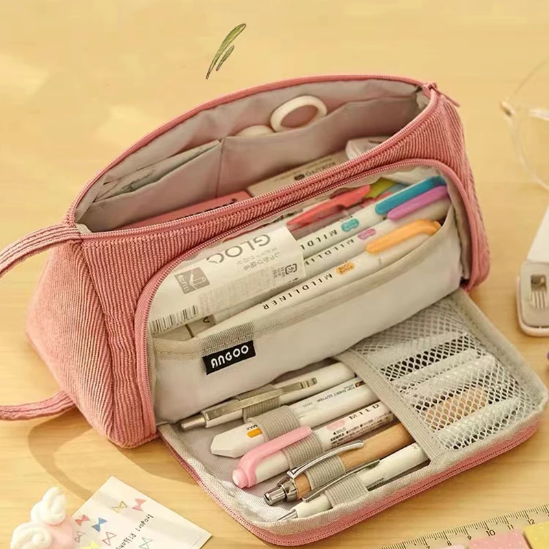 Cute Large Capacity Pencil Case Corduroy Pen Storage Supplies Pen Box Pencil Cases Bags School Students Office Stationary
Cute Large Capacity Pencil Case Corduroy Pen Storage Supplies Pen Box Pencil Cases Bags School Students Office Stationary