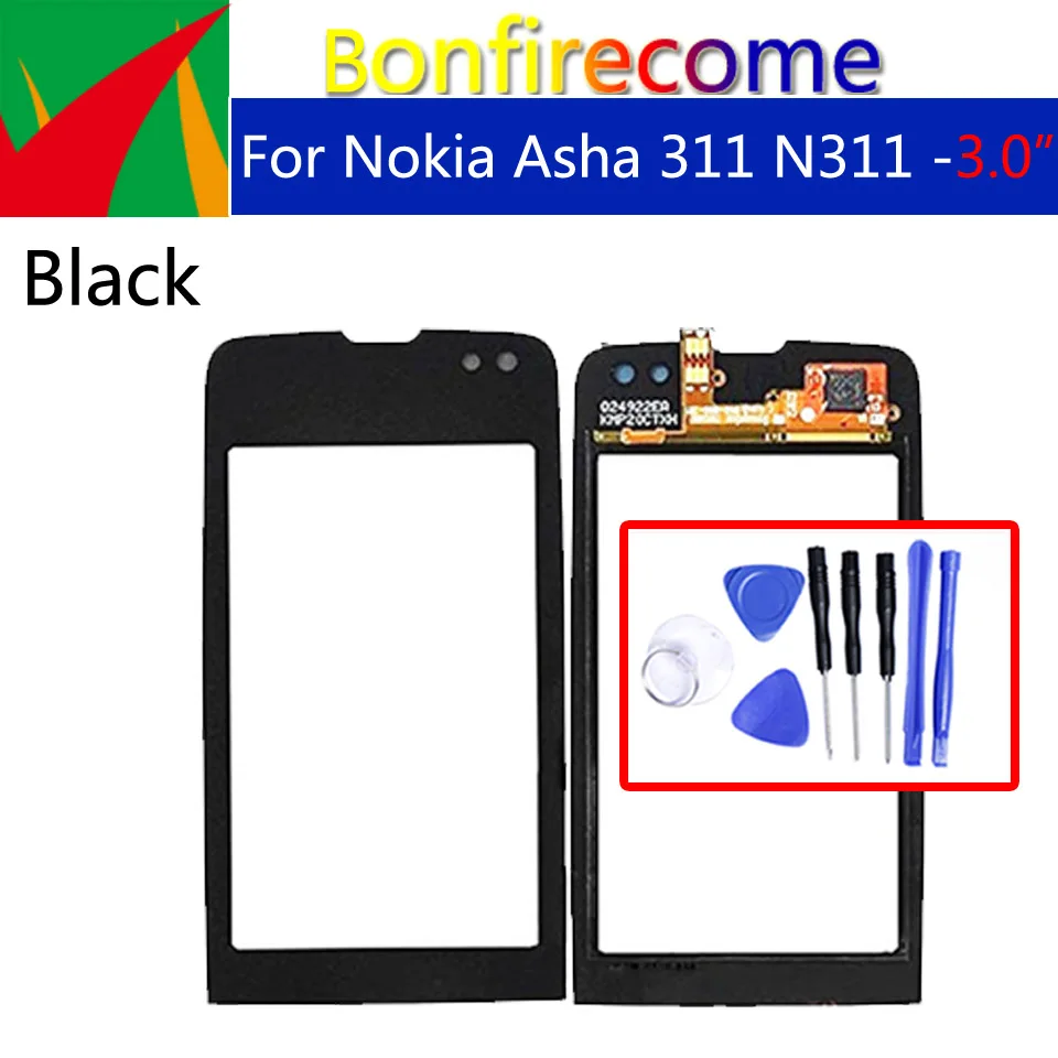 Панель сенсорного экрана для Nokia Asha 311 N311 дигитайзер Датчик Переднее стекло