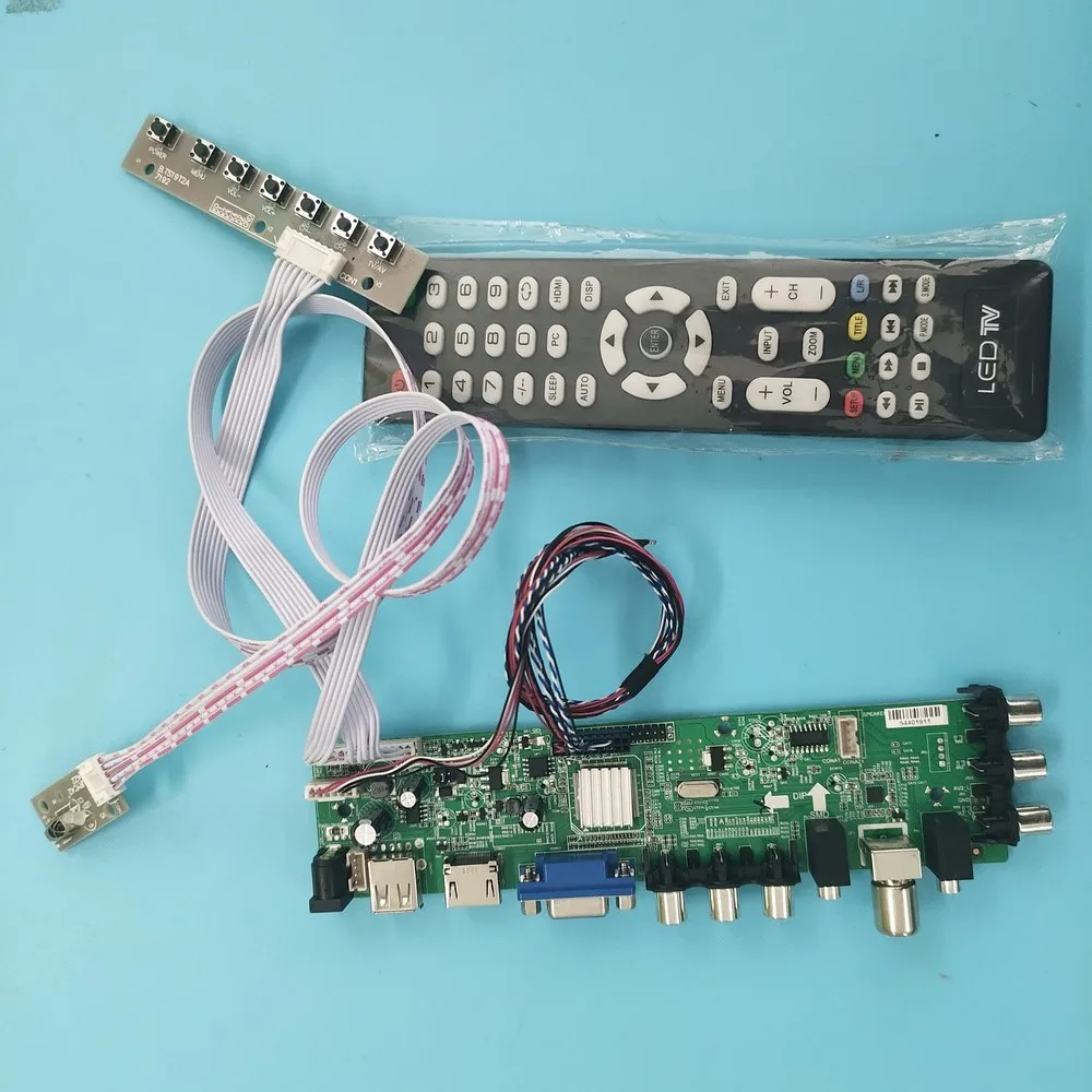 

Kit For N140BGE-L33 VGA AV LED TV LVDS USB HDMI remote 1366X768 WLED 40pin Signal controller board digital DVB-T DVB-T2 14"