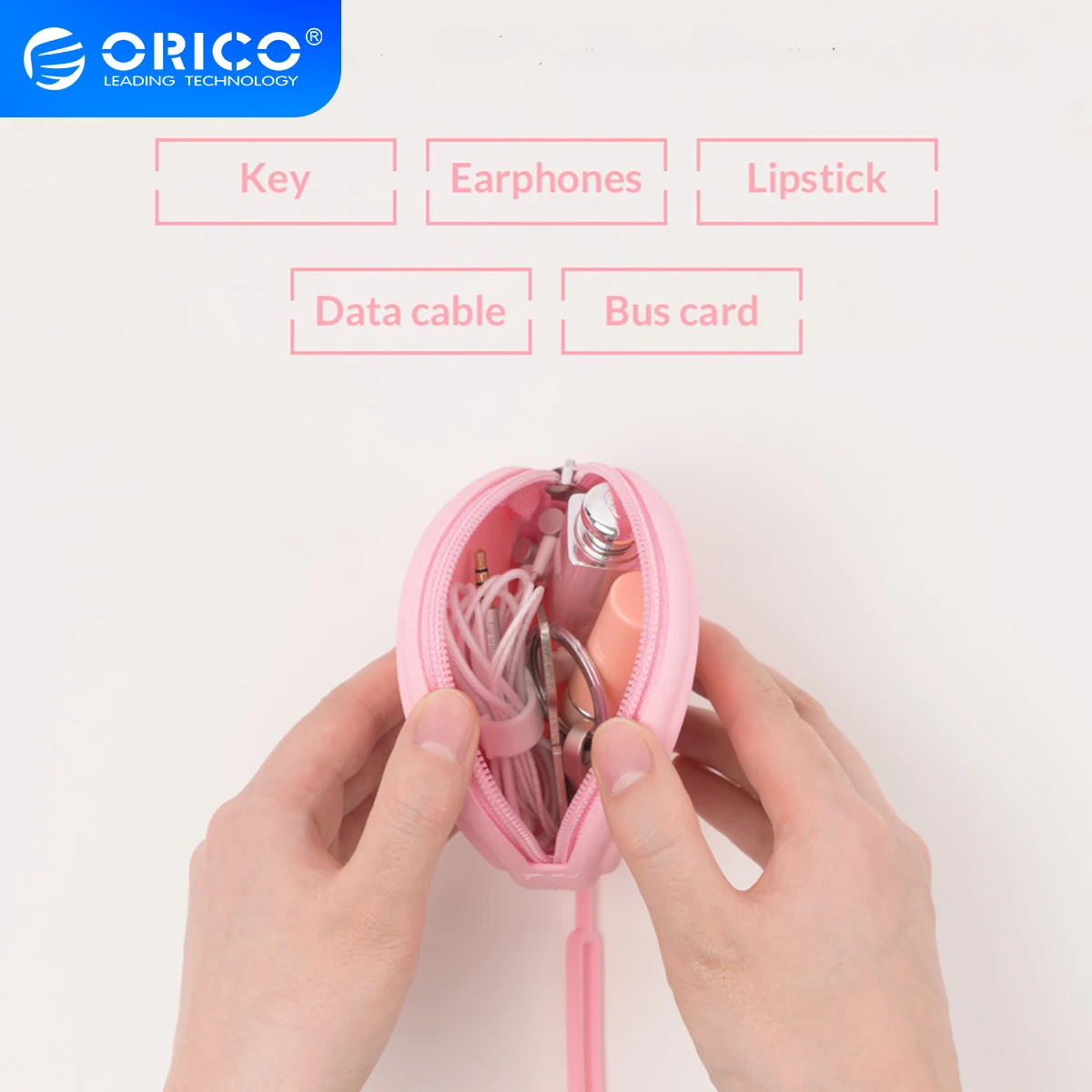ORICO Mini Storage Bag Silica gel Headphone Case Lipstick Pouch Soft Headset Earbuds Box USB Cable Organizer Key Coin Purse
ORICO Mini Storage Bag Silica gel Headphone Case Lipstick Pouch Soft Headset Earbuds Box USB Cable Organizer Key Coin Purse