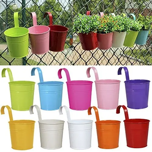 10Pcs/Set Removable Hook Wall Fence Bonsai Flower Tub Pots Candy Color Iron Bucket Tin Garden Balcony Hanging Succulent Basket
10Pcs/Set Removable Hook Wall Fence Bonsai Flower Tub Pots Candy Color Iron Bucket Tin Garden Balcony Hanging Succulent Basket