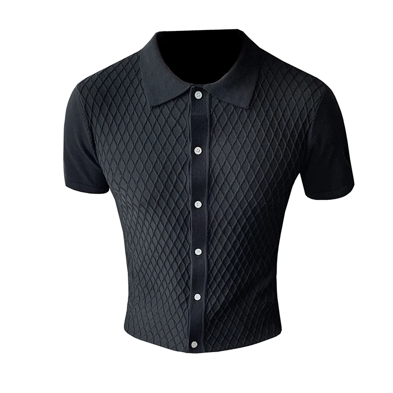 British Style Fashion Grid Knitted Polo Men Clothing 2021 Simple Turn Down Collar Slim Fit Casual Tee Shirt Homme Short Sleeve
British Style Fashion Grid Knitted Polo Men Clothing 2021 Simple Turn Down Collar Slim Fit Casual Tee Shirt Homme Short Sleeve