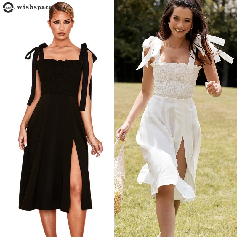 Wishspace euramerican popularity split bowknot condole belt dress high-quality goods women clothing
Wishspace euramerican popularity split bowknot condole belt dress high-quality goods women clothing