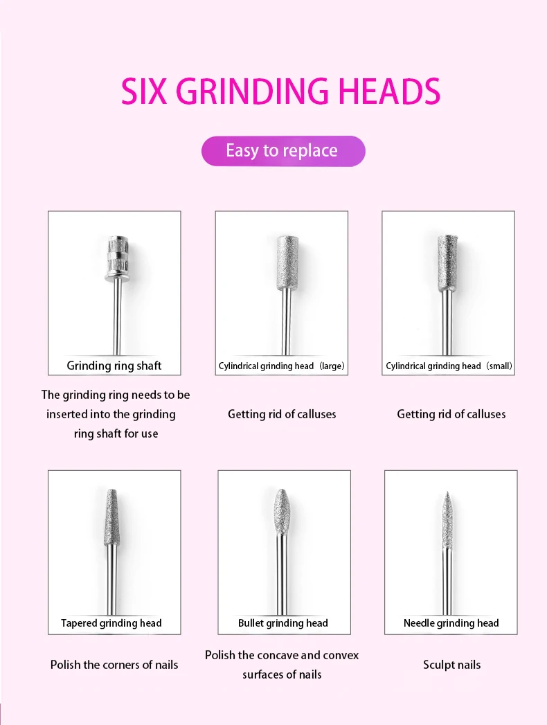 1Set USB Professional Electric Nail Drill Manicure Machine UV Gel Remove Sanding Buffer 6 Bits Nail Art Nail File Tools Kit
1Set USB Professional Electric Nail Drill Manicure Machine UV Gel Remove Sanding Buffer 6 Bits Nail Art Nail File Tools Kit