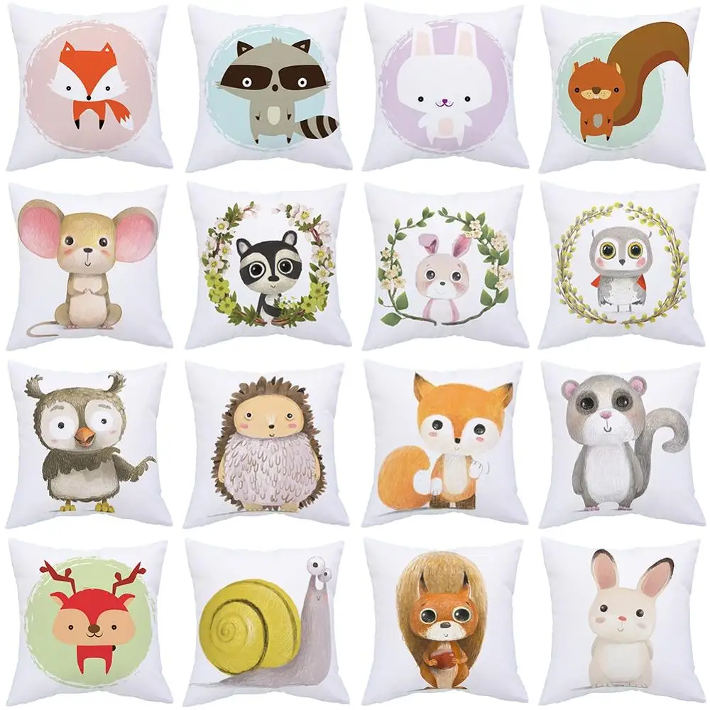 18'' Peach Skin Cute Animal Pattern Cushion Cover Cartoon Style for Kid's Bedroom Sofa Car Office Pillow Cover Home Decoration
18'' Peach Skin Cute Animal Pattern Cushion Cover Cartoon Style for Kid's Bedroom Sofa Car Office Pillow Cover Home Decoration