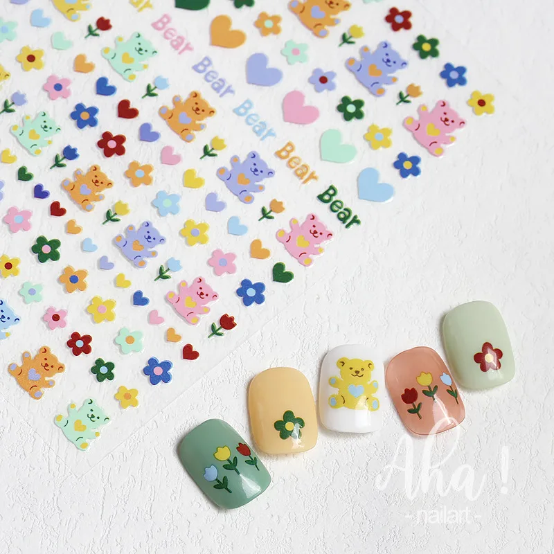 New Design 3D Anime Nail Stickers Back Glue Cute Bear Rabbit Cloud Smile Face Flower Decal Sliders for Nail Manicure Accessories
New Design 3D Anime Nail Stickers Back Glue Cute Bear Rabbit Cloud Smile Face Flower Decal Sliders for Nail Manicure Accessories