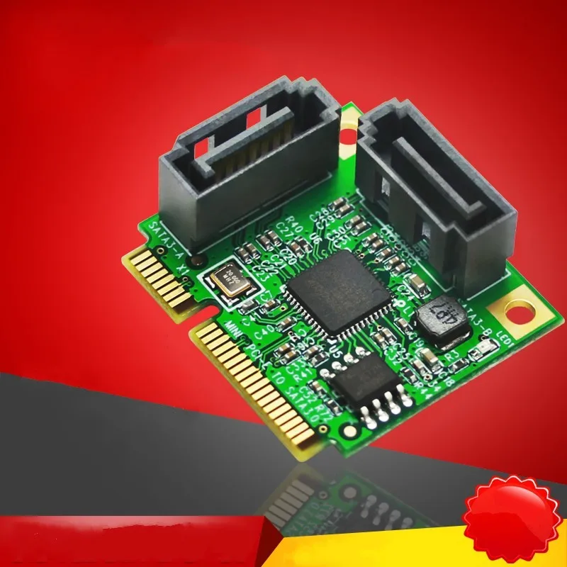 New Sale Mini PCI-E to SATA Expansion Card 2 Port SATA3.0 HDD 6Gbps Mini PCI-E SATA HDD SSD Adapter Convert Card ASM1061 Chipset
New Sale Mini PCI-E to SATA Expansion Card 2 Port SATA3.0 HDD 6Gbps Mini PCI-E SATA HDD SSD Adapter Convert Card ASM1061 Chipset