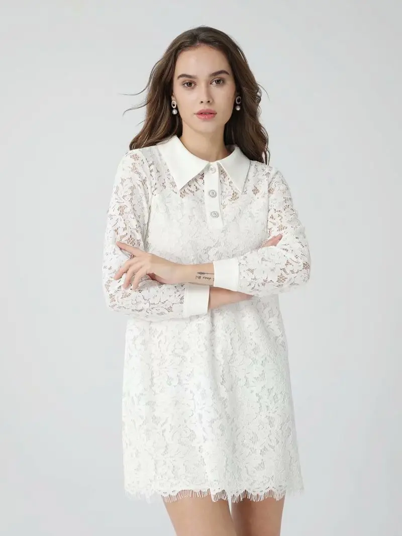 Light luxury gentle lovely temperament lace lapel long-sleeved commuter waist waist slimming dress 2021 spring and summer new
Light luxury gentle lovely temperament lace lapel long-sleeved commuter waist waist slimming dress 2021 spring and summer new