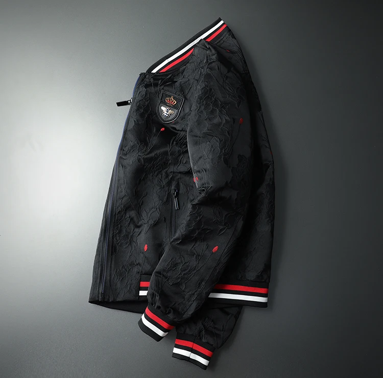 Men Black Jacket Spring Slim Fit Jacquard Bomber Jacket Coat Men High Quality 5xl Chaqueta Hombre Casual Bomber Outfit Vintage
Men Black Jacket Spring Slim Fit Jacquard Bomber Jacket Coat Men High Quality 5xl Chaqueta Hombre Casual Bomber Outfit Vintage