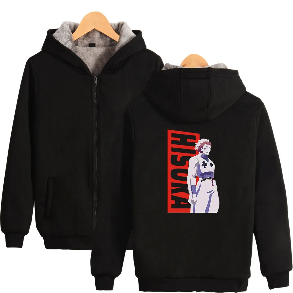 Japan Anime HXH Hunter X Hunter Hisoka Harajuku Sweatshirt Hoodie Men 2020 Winter Thick Warm Male Fleece Zipper Hooded Jacket
Japan Anime HXH Hunter X Hunter Hisoka Harajuku Sweatshirt Hoodie Men 2020 Winter Thick Warm Male Fleece Zipper Hooded Jacket