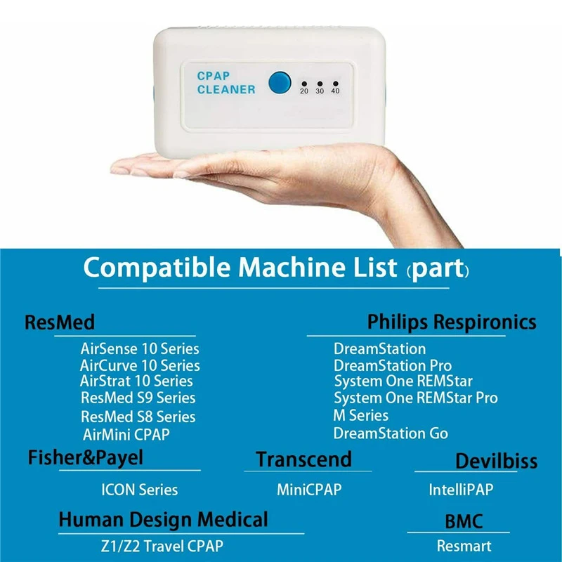 Cpap Cleaner Mini Sanitizer Ozone Ventilation Disinfector for Breathing Machine Sleep Apnea Travel Portable Air sterilization
Cpap Cleaner Mini Sanitizer Ozone Ventilation Disinfector for Breathing Machine Sleep Apnea Travel Portable Air sterilization