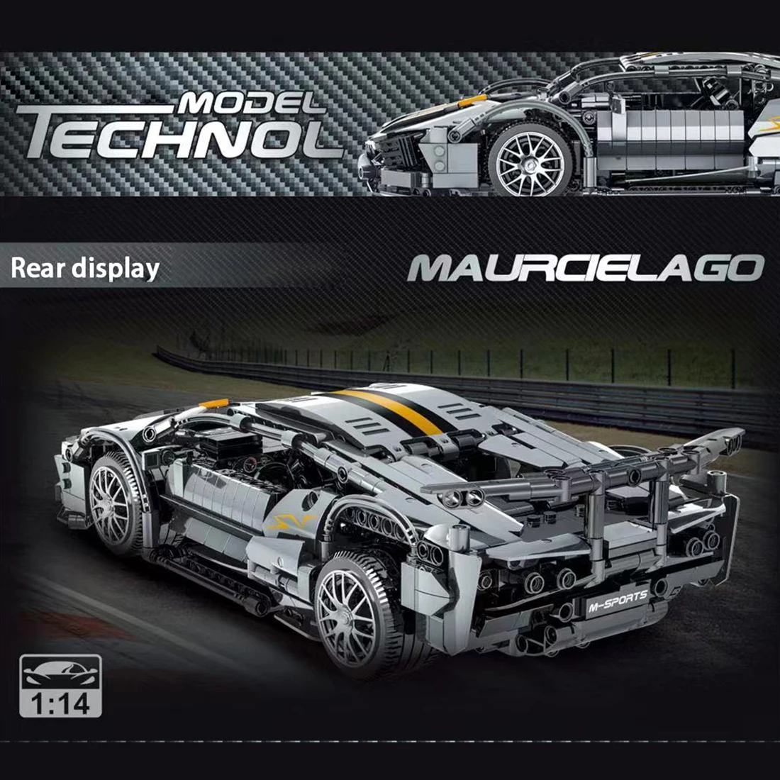 1337Pcs 1:14 Static Super Sports Car Racing Building Blocks Model Bricks For Children Educational Toys Birthday Gift - Silver
1337Pcs 1:14 Static Super Sports Car Racing Building Blocks Model Bricks For Children Educational Toys Birthday Gift - Silver