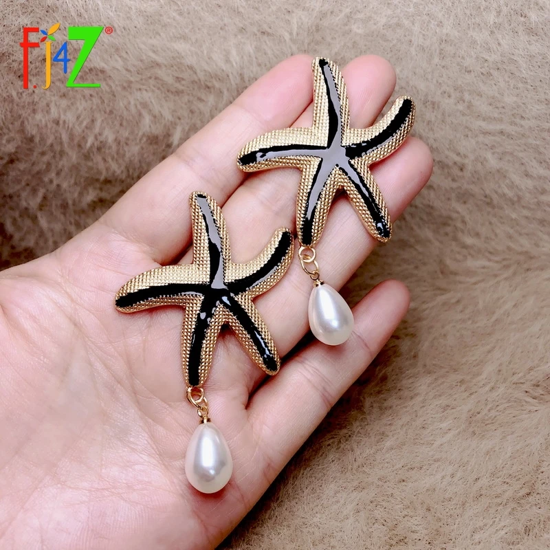 F.J4Z Fashion Hugge Earrings for Women Golden Alloy Seastar Stud Earrings Pearl Charms Earring Ladies Cocktail Earrings Dropship
F.J4Z Fashion Hugge Earrings for Women Golden Alloy Seastar Stud Earrings Pearl Charms Earring Ladies Cocktail Earrings Dropship