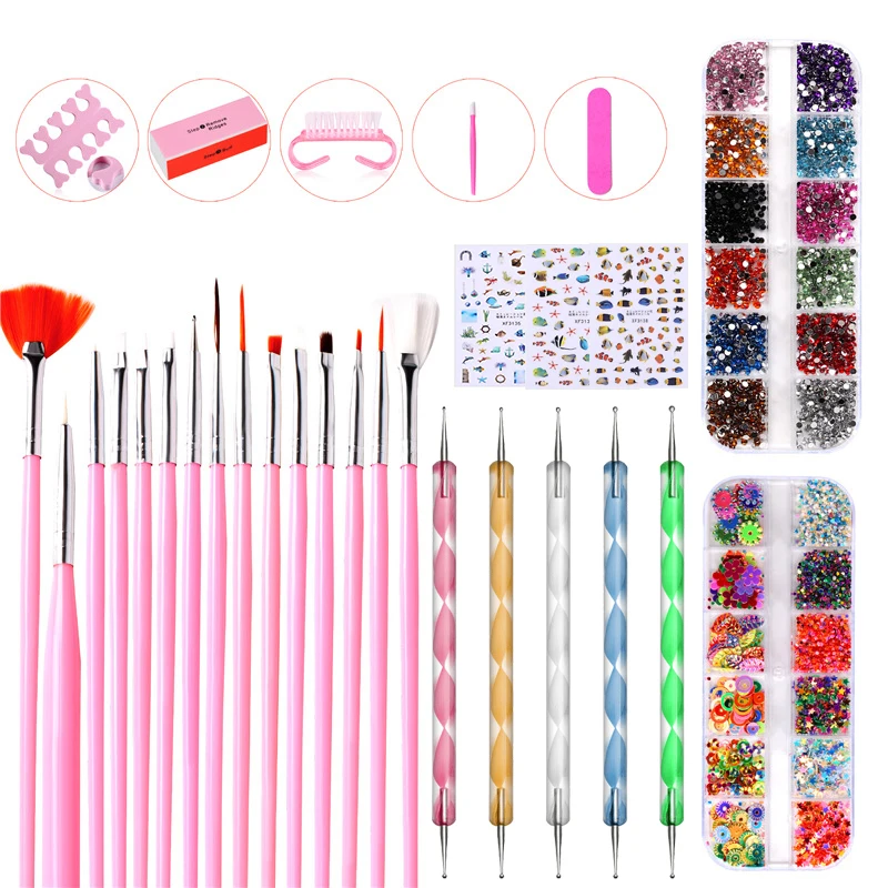 10pcs/set Nail Tool Set For Nail Design Decoration With Nail File Nail Brush Drill Pen Nail Sticker
10pcs/set Nail Tool Set For Nail Design Decoration With Nail File Nail Brush Drill Pen Nail Sticker