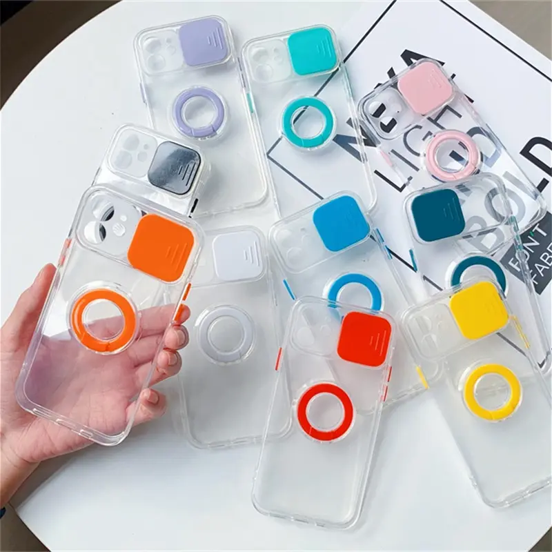 For iPhone SE 2020 7 8 plus Slide Lens Camera Protection Case For iPhone 7 plus Candy Color Clear Cover with Ring Holder
For iPhone SE 2020 7 8 plus Slide Lens Camera Protection Case For iPhone 7 plus Candy Color Clear Cover with Ring Holder