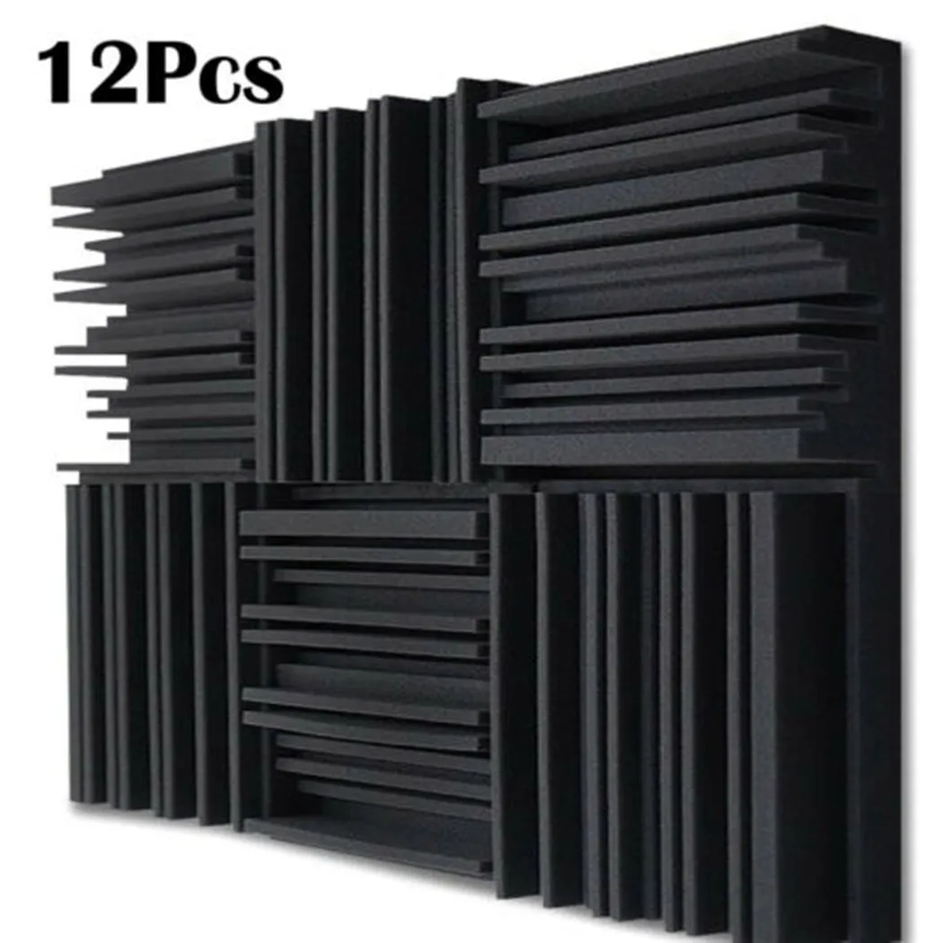 12Pcs Studio Acoustic Foam Panels Soundproof Sponge Diffusers Drum Room Absorption Treatment Wall Sound Foam Pad With Tapes
12Pcs Studio Acoustic Foam Panels Soundproof Sponge Diffusers Drum Room Absorption Treatment Wall Sound Foam Pad With Tapes