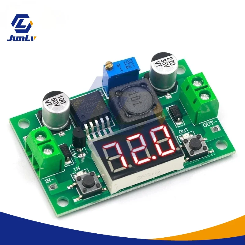 DC-DC Buck Step-Down Module LM2596 DC / DC 4.0 ~ 40V to 1.25-37V Adjustable Voltage Regulator with LED Voltmeter- XL 4015
DC-DC Buck Step-Down Module LM2596 DC / DC 4.0 ~ 40V to 1.25-37V Adjustable Voltage Regulator with LED Voltmeter- XL 4015