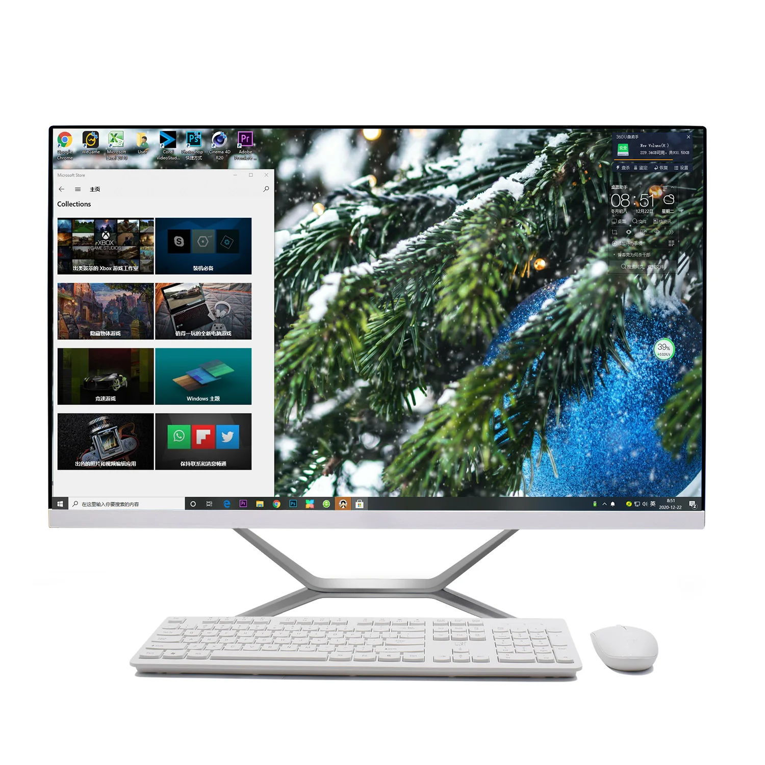 

Hot 23.8 Inch All in One PC Gaming White Intel 8 Core i7 9700F i5 9400F i3 with NVIDIA GTX1050TI 4G GPU Desktop Computer