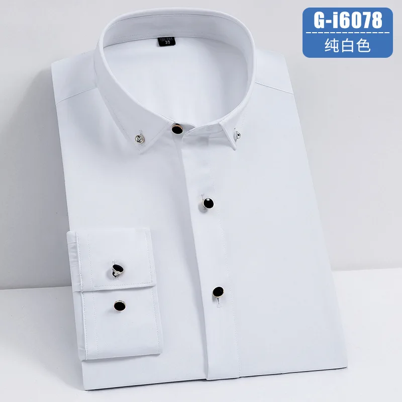 Men's Shirt Long Sleeve Shirt Men's Autumn and Winter Drill Buckle Business Men's Business Wear Anti-Wrinkle Non-Ironing
Men's Shirt Long Sleeve Shirt Men's Autumn and Winter Drill Buckle Business Men's Business Wear Anti-Wrinkle Non-Ironing