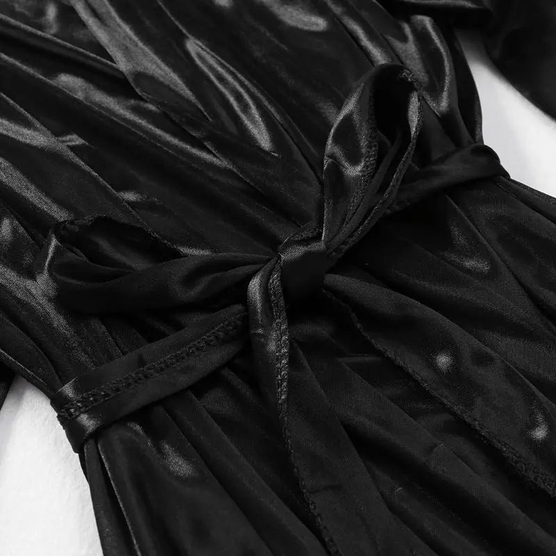 Women Sexy Imitation Silk Half Sleeves Bathrobe Scalloped Lace Trim Open Front Nightgown With G-String Satin Sash Sleepwear Se
Women Sexy Imitation Silk Half Sleeves Bathrobe Scalloped Lace Trim Open Front Nightgown With G-String Satin Sash Sleepwear Se