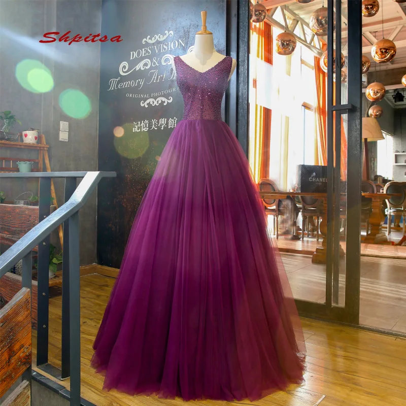 Purple Long Evening Dresses Party Beaded A Line Women Plus Size Tulle Elegant Girl Prom Formal Evening Gowns Dresses
Purple Long Evening Dresses Party Beaded A Line Women Plus Size Tulle Elegant Girl Prom Formal Evening Gowns Dresses