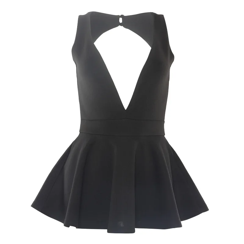 Sexy Backless Club Nightclub Party Short Dress Women Mini Dress 2020 Sleeveless Strap Low-Cut V-Neck Black Summer Spring Dress
Sexy Backless Club Nightclub Party Short Dress Women Mini Dress 2020 Sleeveless Strap Low-Cut V-Neck Black Summer Spring Dress