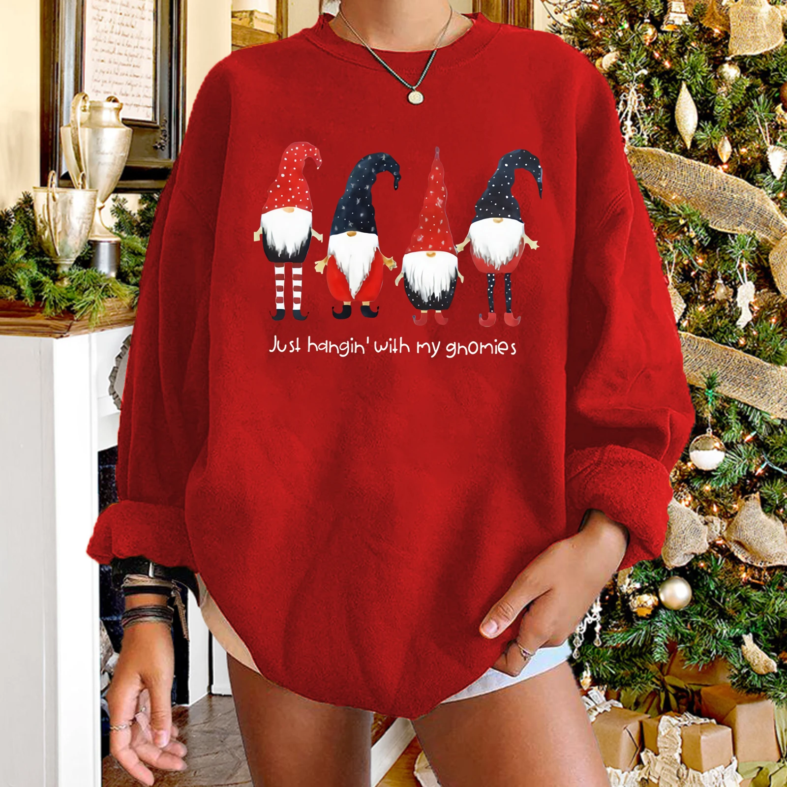 Christmas Day Sweatshirts Women's Cute Santa Print Harajuku Hoodies Long Sleeve Female Fashion Casual Tops Pullovers
Christmas Day Sweatshirts Women's Cute Santa Print Harajuku Hoodies Long Sleeve Female Fashion Casual Tops Pullovers
