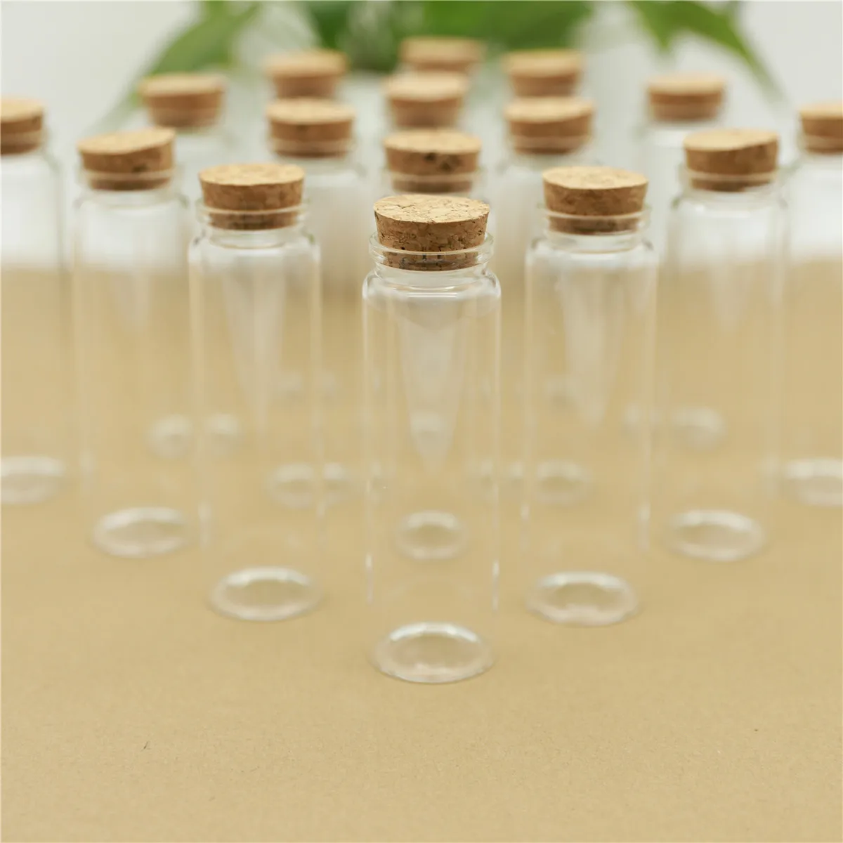 

12PCS/lot 37*120mm 100ml Glass Bottle Storage Jar for Spice Corks spicy Bottles Candy Containers Vials With Cork Stopper Wedding