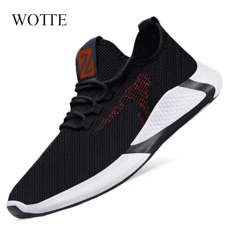 

2021 New Sneakers Men Shoes Casual Lace-up Mesh Men Shoes Breathable Fashion Flat Men Shoes Comfortable Large Size Hot Sale