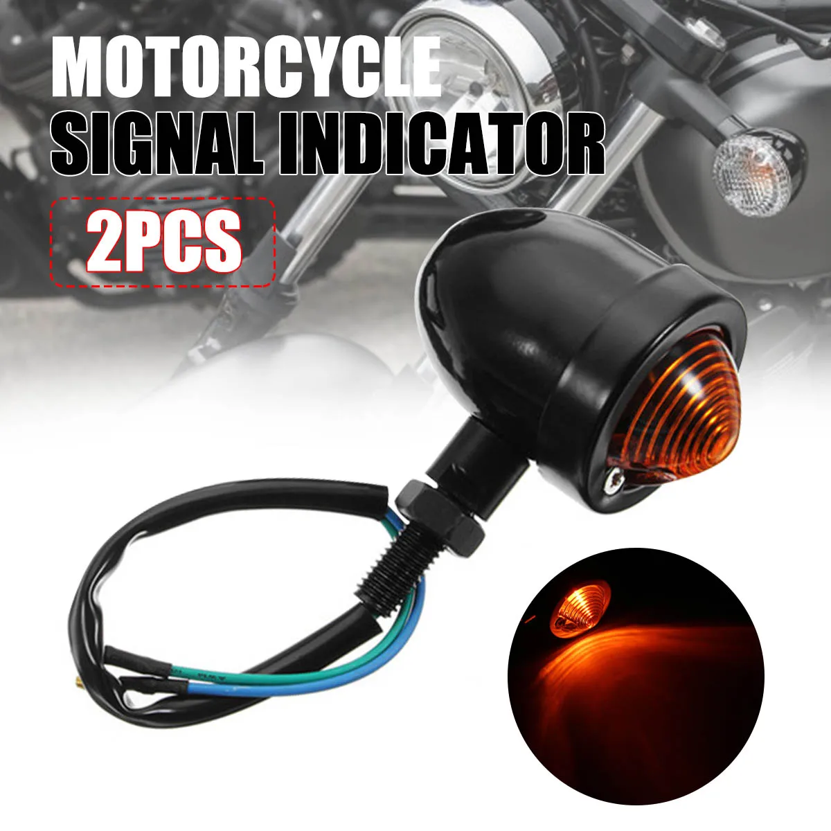 2pcs Waterproof Hockproof Black Motorcycle Turn Signal Indicator Lamp Light Motorcycle Blinker Light old school
2pcs Waterproof Hockproof Black Motorcycle Turn Signal Indicator Lamp Light Motorcycle Blinker Light old school