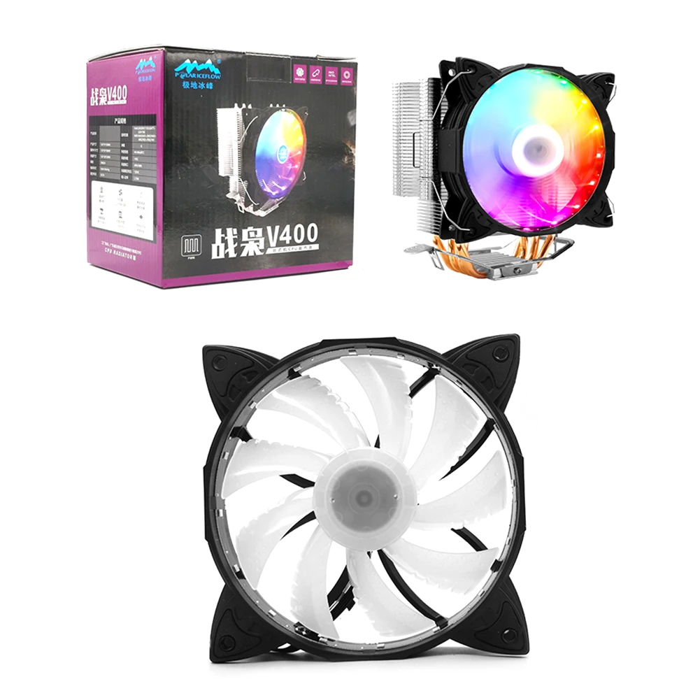 RGB CPU Air Cooler POLAR ICEFLOW V400 4 Heatpipes 120mm Fan CPU Cooler for AMD AM3+ AM3 AM2+ AM2 FM2 FM1 LGA 775 1366 Etc Socket
RGB CPU Air Cooler POLAR ICEFLOW V400 4 Heatpipes 120mm Fan CPU Cooler for AMD AM3+ AM3 AM2+ AM2 FM2 FM1 LGA 775 1366 Etc Socket
